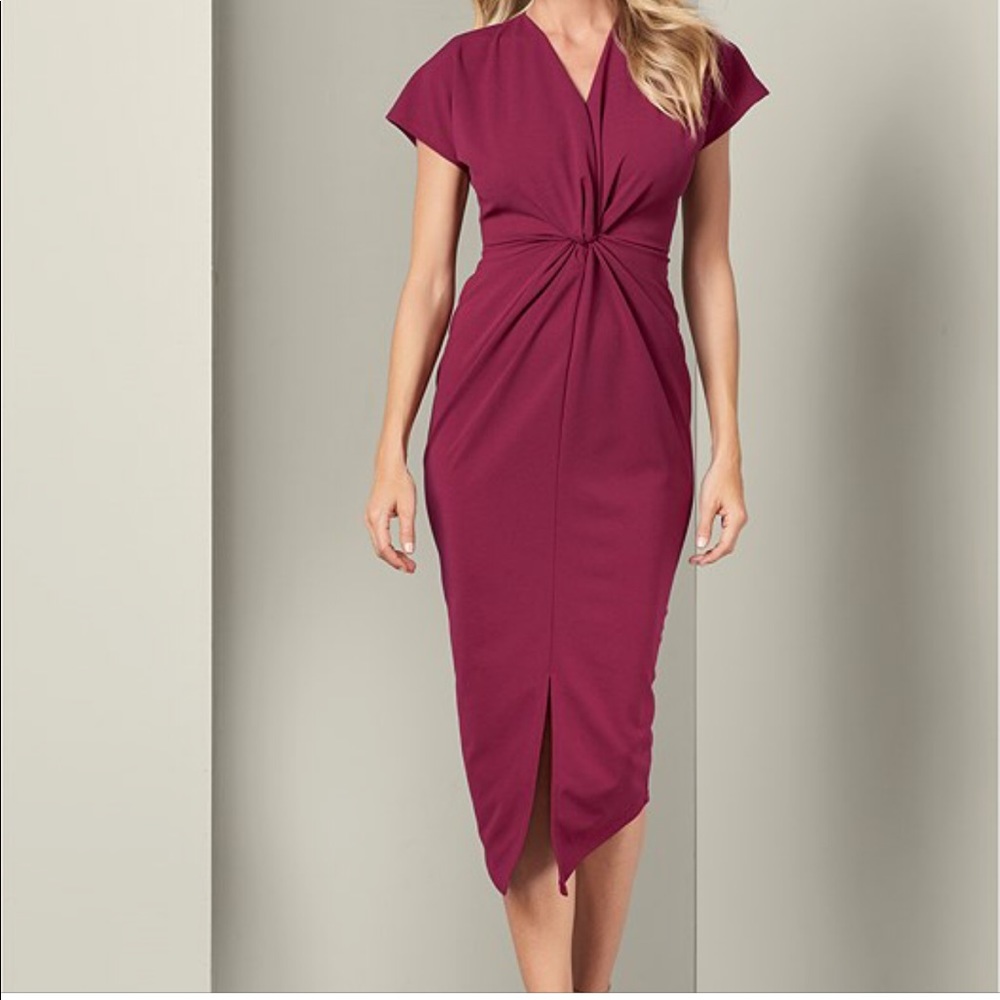 Venus Twist Knot Crepe dress